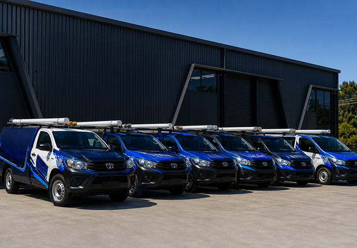 Fleet of Beaconsfield Blocked Drains plumbing vans