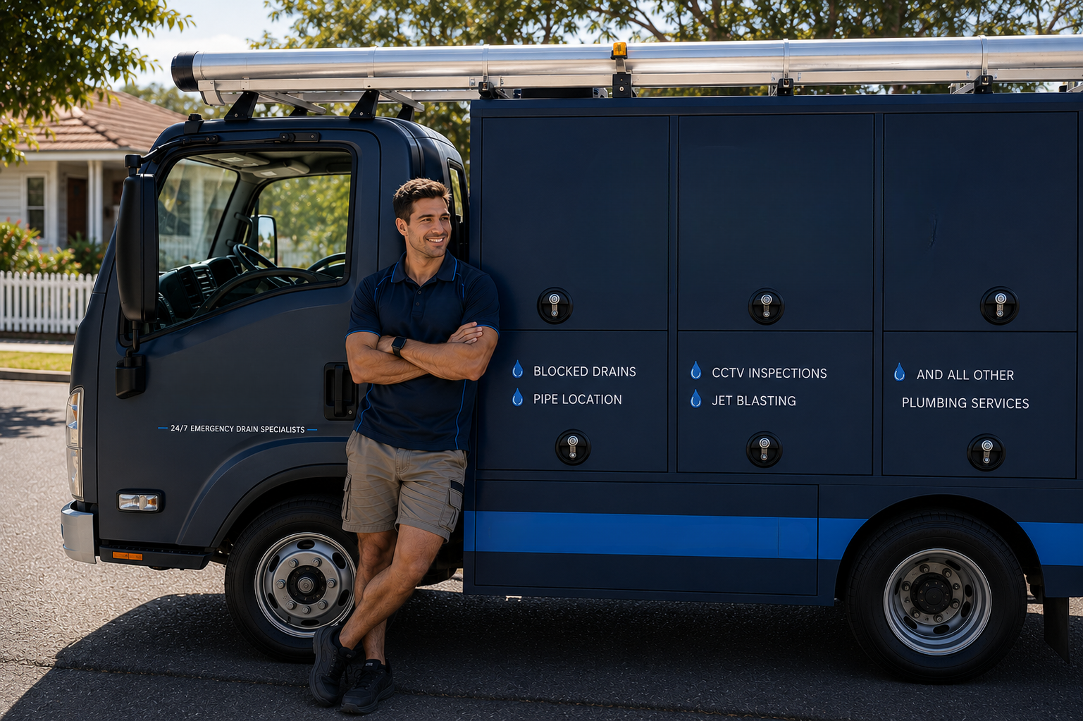 Plumber with Beaconsfield Blocked Drains van